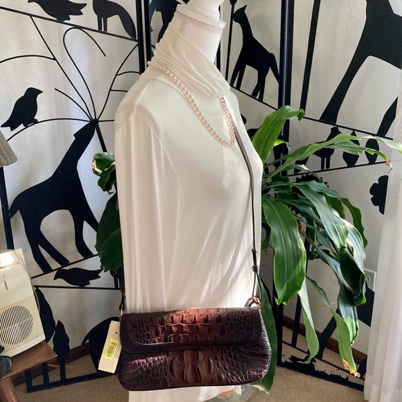 NWT Vintage Brahmin Daria Truffle Melbourne Pressed